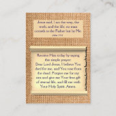 Gospel Tract Kaart Visitekaartje (Achterkant)