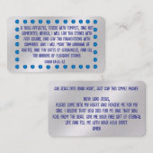 Gospel Tract Kaart Visitekaartje (Voorkant / Achterkant)