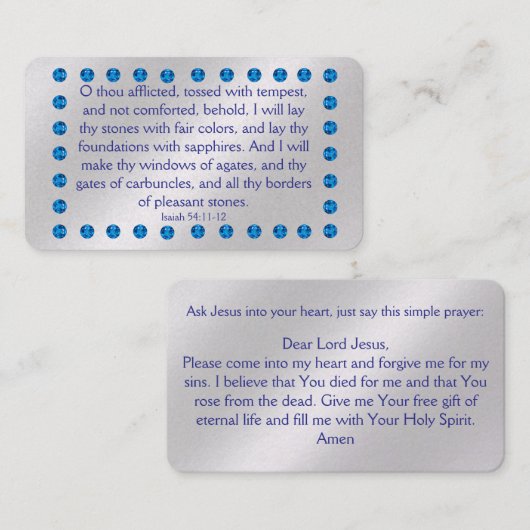Gospel Tract Kaart Visitekaartje (Voorkant / Achterkant)
