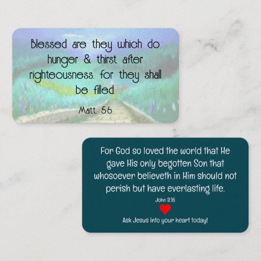 Gospel Tract Kaart Visitekaartje (Voorkant / Achterkant)