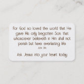 Gospel Tract Kaart Visitekaartje (Achterkant)