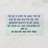 Gospel Tract Kaart Visitekaartje (Achterkant)