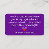 Gospel Tract Kaart Visitekaartje (Achterkant)