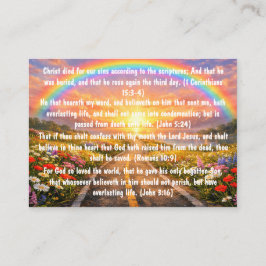 Gospel Tract Two Roads Card Visitekaartje