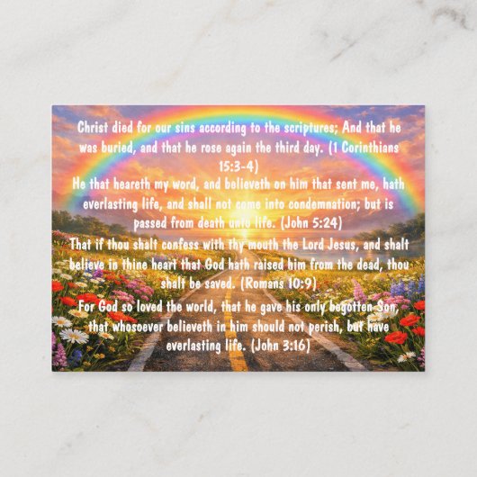 Gospel Tract Two Roads Card Visitekaartje (Achterkant)