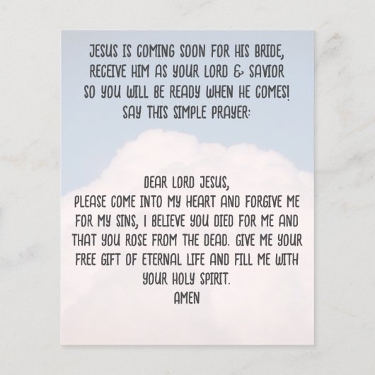 gospel tractflyer flyer (Achterkant)