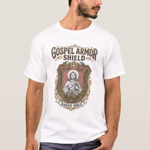 Gospel Wapenrusting Schild Badge Alleen Jezus Wape T-shirt