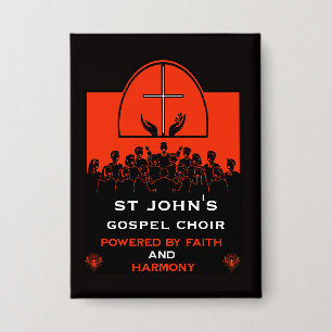 Gospelkoor kerk accessoire button