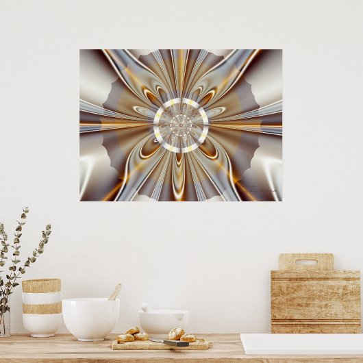 Gossamer Beauful Abstract Fine Art Fractal Poster (Keuken)