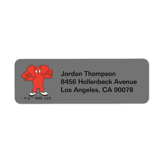 Gossamer dreigende pose etiket (Voorkant)