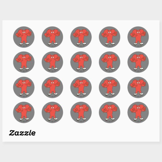 Gossamer dreigende pose ronde sticker (Vel)