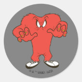 Gossamer dreigende pose ronde sticker (Voorkant)
