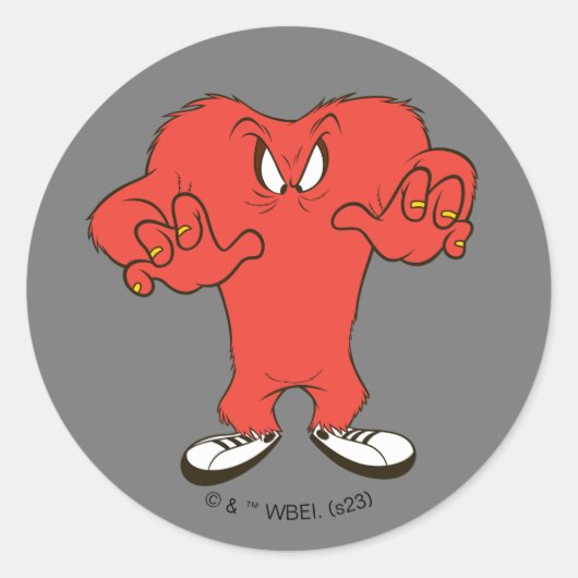 Gossamer dreigende pose ronde sticker (Voorkant)