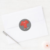 Gossamer dreigende pose ronde sticker (Envelop)