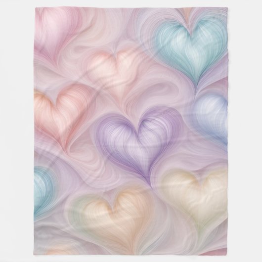 Gossamer Hearts Fleece Deken (Voorkant)