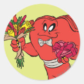 Gossamer met rozen ronde sticker (Voorkant)