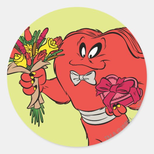 Gossamer met rozen ronde sticker (Voorkant)