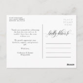 Gossamer Overlay Trouwfoto Dank u Briefkaart (Achterkant)