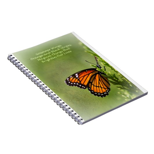 Gossamer Wings of Monarch Butterfly Poem by Me Notitieboek (Rechterzijde)
