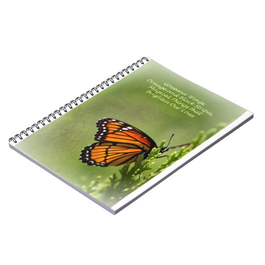 Gossamer Wings of Monarch Butterfly Poem by Me Notitieboek (Linkerzijde)