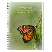 Gossamer Wings of Monarch Butterfly Poem by Me Notitieboek (Voorkant)