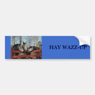 Gossip Corner, HAY WAZZ-UP Bumpersticker