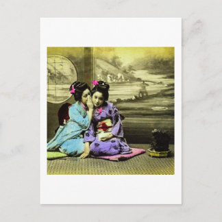 Gossip Geisha Girls of Old Japan  Japans Briefkaart