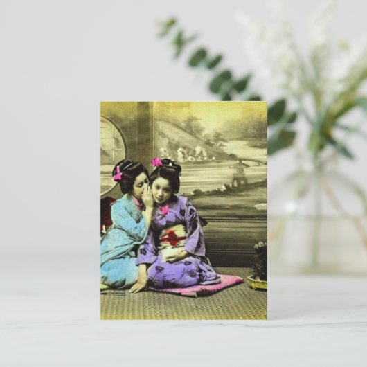 Gossip Geisha Girls of Old Japan  Japans Briefkaart (Staand voorkant)
