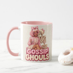Gossip Ghouls Spooky Vintage Roze Gothisch Mok