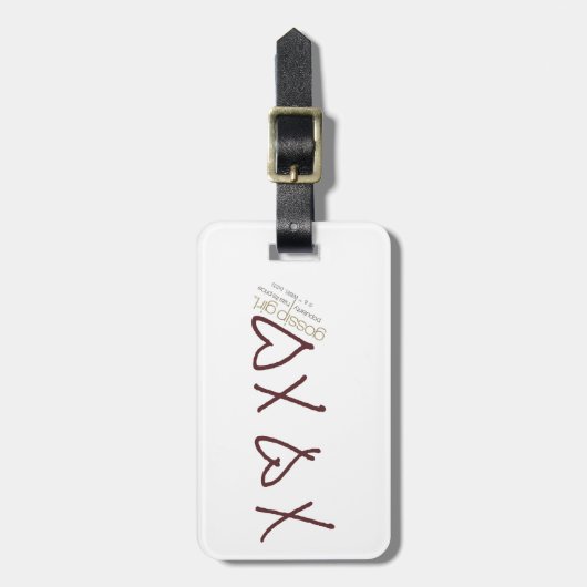 Gossip Girl X ♥ X ♥ Icoon Bagagelabel (Voorkant verticaal)