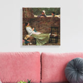 Gossip - John William Waterhouse Canvas Afdruk (Insitu (Woonkamer))