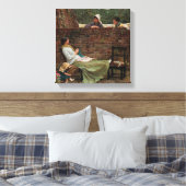 Gossip - John William Waterhouse Canvas Afdruk (Insitu (Slaapkamer))