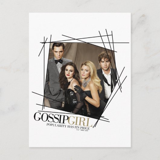 Gossip Meisje Glamour Groep Graphic Briefkaart (Voorkant)