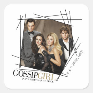 Gossip Meisje Glamour Groep Graphic Vierkante Sticker