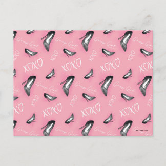 Gossip Meisje Hoge Hakken Patroon Briefkaart