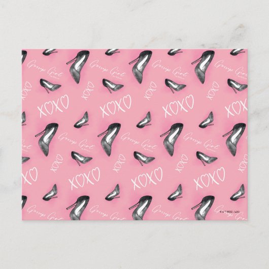 Gossip Meisje Hoge Hakken Patroon Briefkaart (Voorkant)