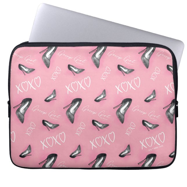 Gossip Meisje Hoge Hakken Patroon Laptop Sleeve (Voorkant)