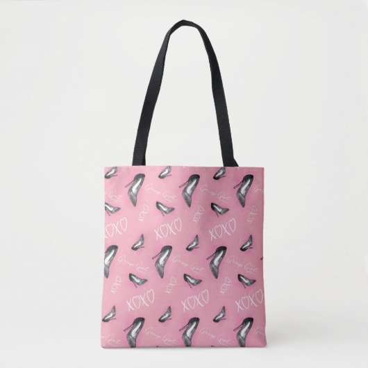 Gossip Meisje Hoge Hakken Patroon Tote Bag (Voorkant)
