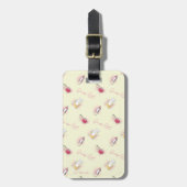 Gossip Meisje Lipstick & Parfum Patroon Bagagelabel (Voorkant verticaal)