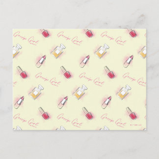 Gossip Meisje Lipstick & Parfum Patroon Briefkaart