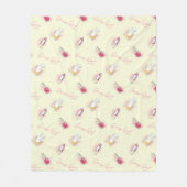 Gossip Meisje Lipstick & Parfum Patroon Fleece Deken (Voorkant)