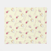 Gossip Meisje Lipstick & Parfum Patroon Fleece Deken (Voorkant (Horizontaal))