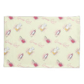 Gossip Meisje Lipstick & Parfum Patroon Kussensloop (Achterkant)