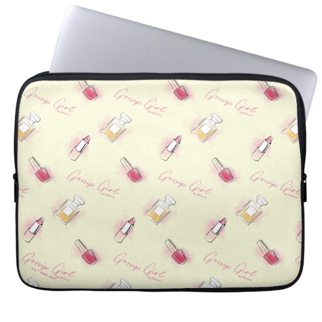Gossip Meisje Lipstick & Parfum Patroon Laptop Sleeve (Voorkant)