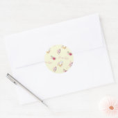 Gossip Meisje Lipstick & Parfum Patroon Ronde Sticker (Envelop)