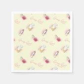 Gossip Meisje Lipstick & Parfum Patroon Servet (Voorkant)