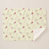 Gossip Meisje Lipstick & Parfum Patroon Sherpa Deken (Voorkant (horizontaal))