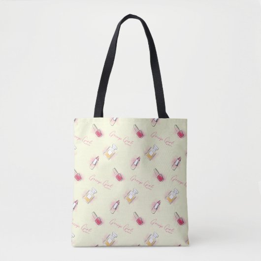 Gossip Meisje Lipstick & Parfum Patroon Tote Bag (Voorkant)