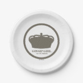 Gossip Meisje TV-serie Crown Icon Papieren Bordje (Voorkant)