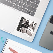 Gossip Meisje Zwart-wit Groep Graphic Sticker (Laptop met iPhone)